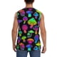 thumbnail image 4 of Fotbe Bright Mushrooms Men's Camiseta sin Mangas Estampada para Hombres, Playera Casual para Gimnasio, Entrenamiento, Playa-X-Large, 4 of 7
