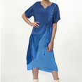 thumbnail image 2 of Womens Dresses V Neck Short Sleeve 2PCS Asymmetrical Dress Party Wedding Evening Dress, 2 of 5