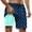 Blue, variant on Letdown 9 Inch Men's Swim Trunks with Mesh Lining, Pockets, Drawstring Closure, Hawaii Print, Breathable Baggy Beach Bottom
