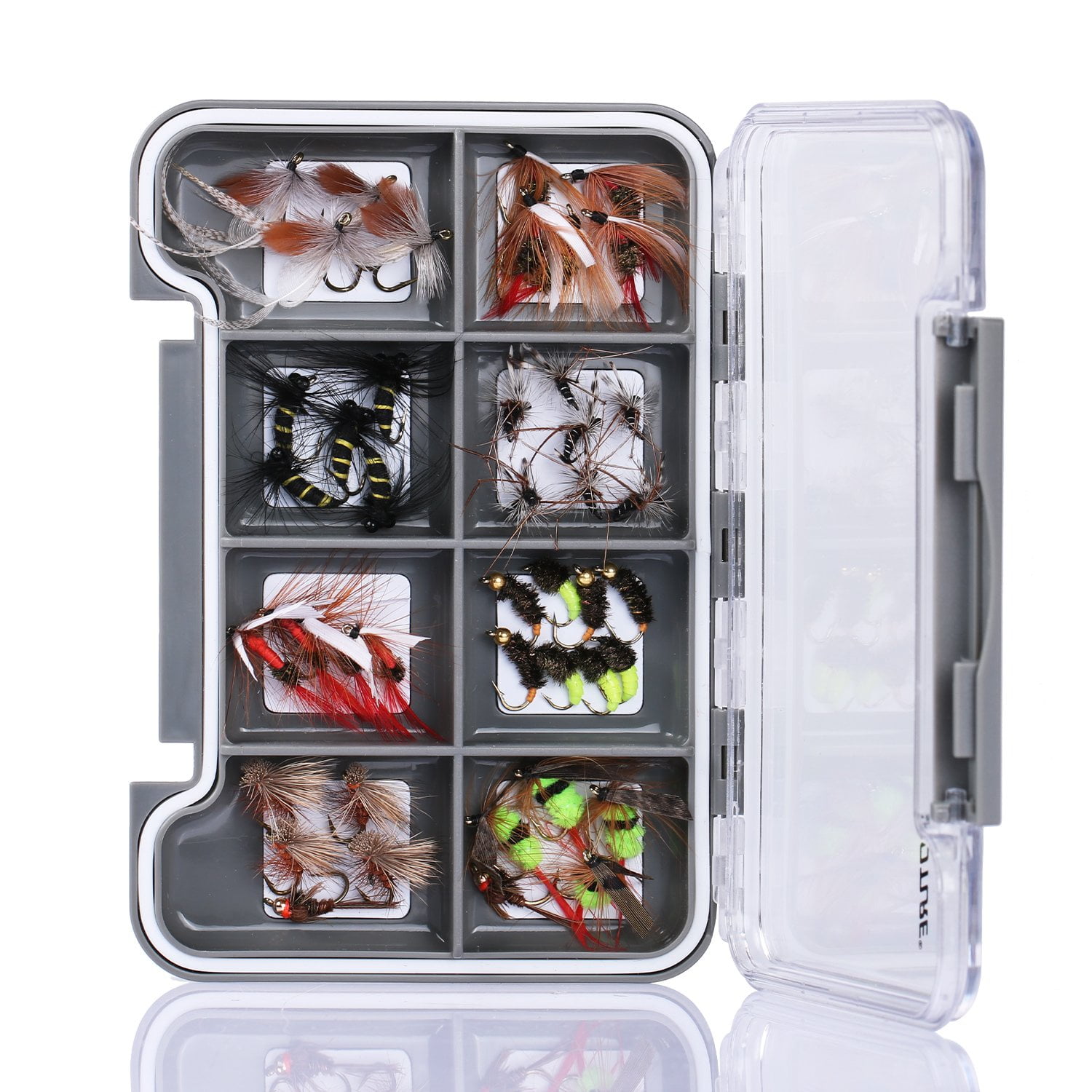 Goture Small Tackle Box,Waterproof Fishing Lure Boxes, 2 sided