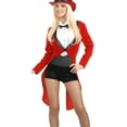 thumbnail image 2 of Adults Women's Sexy Circus Sweetie Red Tuxedo Ringmaster Costume Large 11-13, 2 of 2