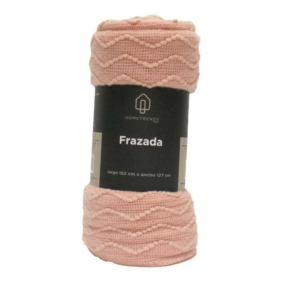 Frazada Home Trends 1 Pieza Diseño zigzag Color Rosa
