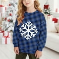 thumbnail image 2 of Lorytime Kids Sweatshirt for Christmas Unisex Snowflakes Shirt Crew Neck Long Sleeve Pullover Soft Tops Blue 2 Years, 2 of 7