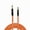 Orange, variant on Coluber Cable 1/4" TS Male to 3.5 TRS Male - Pro 3-Pin Microphone Connector