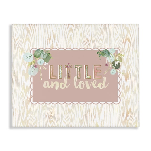 Stupell Industries Cottage Little & Loved Phrase Canvas Art, 20 x 16, by Sally Ball Sharp