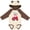 Natural & Brown w Ears, variant on Inktastic Fun Red Tractor Boys or Girls Long Sleeve Baby Bodysuit
