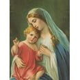 thumbnail image 2 of Anonymous 25x32 Black Ornate Wood Framed with Double Matting Museum Art Print Titled - MADONNA, 2 of 4