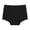 Black, variant on Krdevn Women Solid Mid Rise Boyshort Period Underwear 4 Layer Absorbent Leak Proof Breathable Reusable Menstrual Full Coverage Panties Daily Multi Pack Size:S