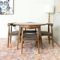thumbnail image 4 of Eris Modern Solid Wood Walnut Dining Room & Kitchen Table and Chairs for 4, 4 of 6