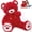 36‘’ Red, variant on MorisMos Pink Giant Teddy Bear 35.4" Stuffed Animal Soft Big Plush Toy with Bowknot and Footprint