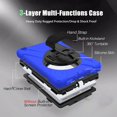 thumbnail image 4 of Dteck Case for Samsung Galaxy Tab A7 Lite 8.7-inch SM-T220 T225 (2021 Released),Shockproof Armor Heavy Duty Drop Protection Shield Cover Kickstand Handstrap Palmstrap Rubber Hard Case,Blue, 4 of 8
