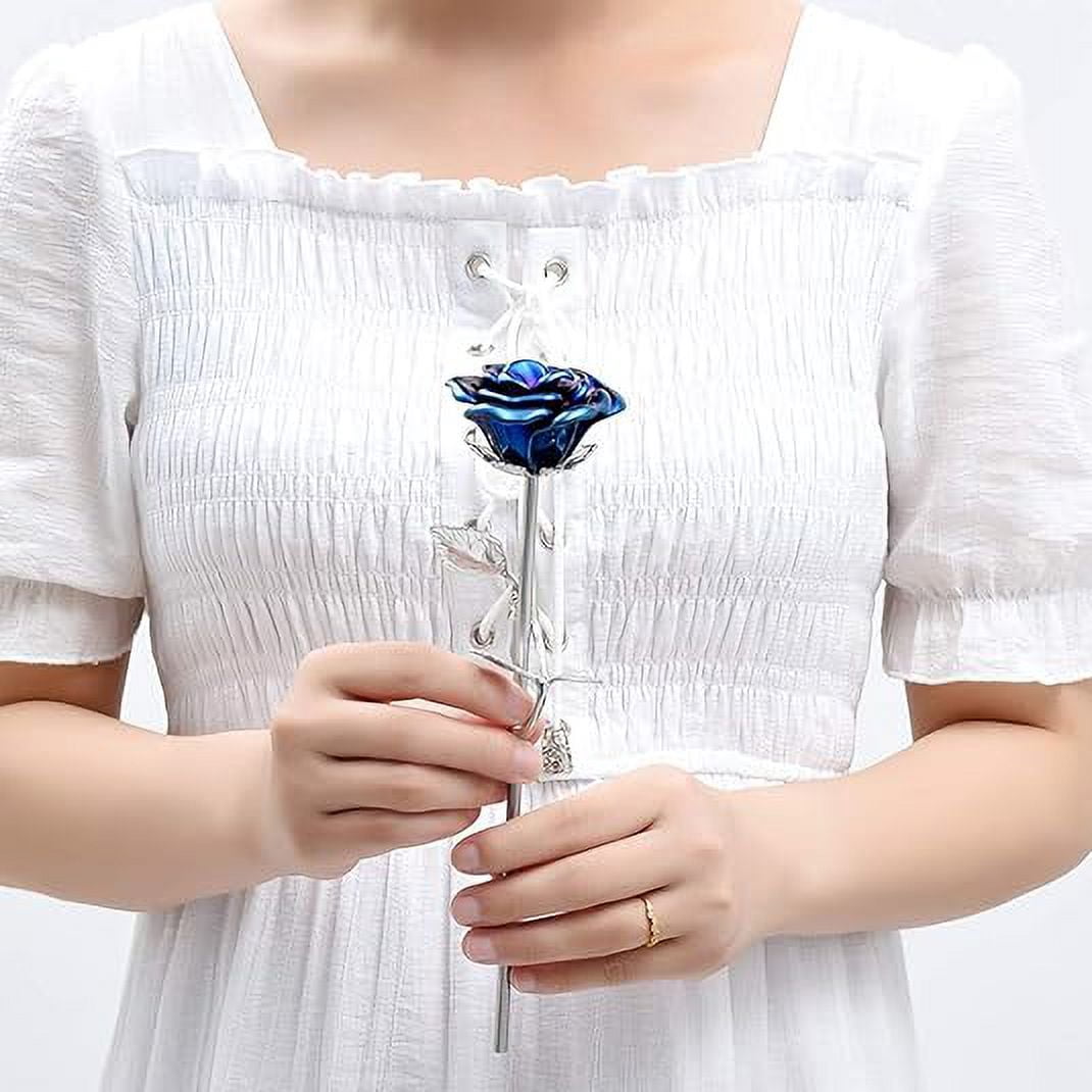 Rose Flower Keepsake Urns for Human Ashes - Memorials Urn Locket - Long-Stem Colorful Rose Flower Cremation Urns - Funeral Urn for Ashes