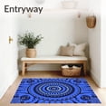 thumbnail image 3 of ODIKA 5'x7' Machine Washable Non-Slip Area Rug, Kaleidoscope with Intricate Symmetrical Motifs High Traffic Rug with Pad, Blue, 599380, 3 of 8