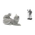 thumbnail image 1 of Escultura De Caballero Gato, Adorno De Mesa, Artesanía, Figura Decorativa, Estatua De Animal Para Dormitorio, Sala De Estar, Oficina, Entrada, Chimenea, Decoración Del Hogar, Regalo De, 1 of 8