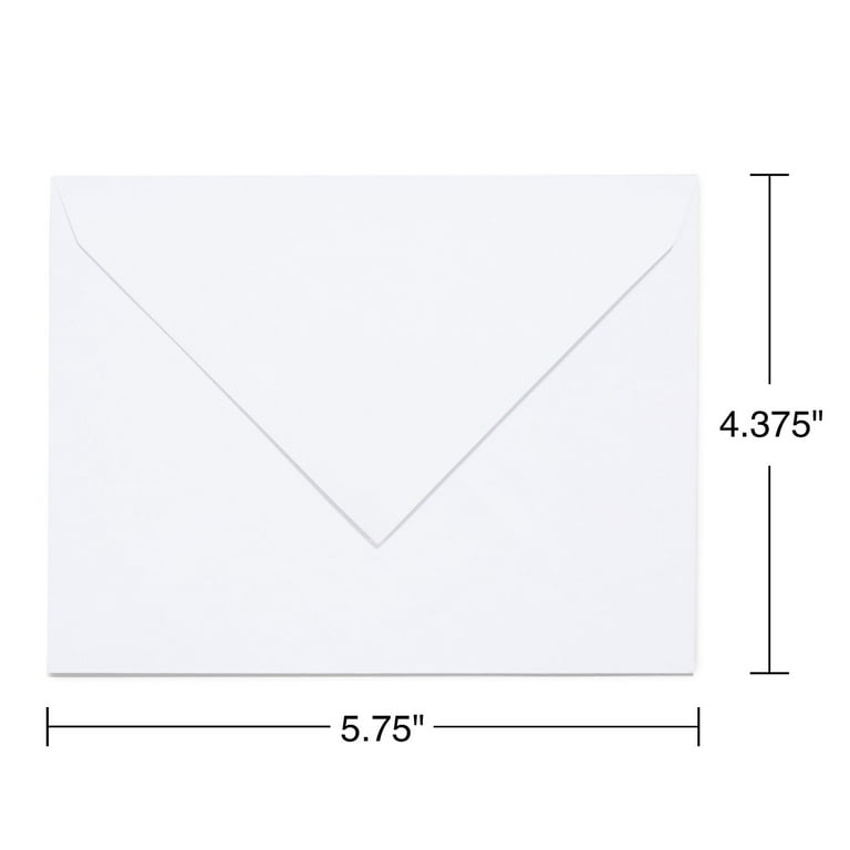 Wedding White Envelopes - A7 Gmund Colors Matt 5 ¼ x 7 ¼ Euro Flap 91T