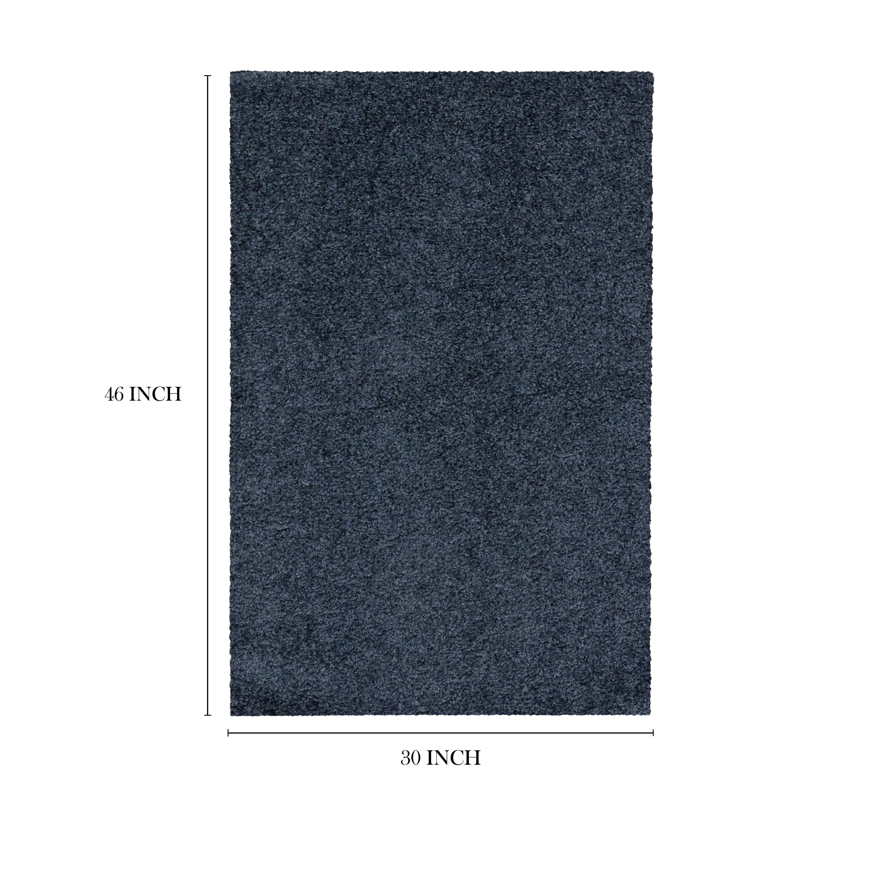 (2 pack) Mainstays Traditional Navy Heather Shag Indoor Accent Rug, 2'6" x 3'10"