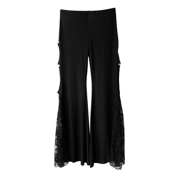 Trajes de Danza Del Vientre Aberturas en Los Flancos Pantalones de Encaje Bailar Pantalones de Yoga Latino
