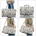 thumbnail image 6 of Garronmavis Highland Cow Floral Quilted Duffle Bag for Women, Large Weekender Overnight Bag Travel Carry On Bag with Zipper Pocket, Cute Gym Dance Tote Bag, 6 of 7