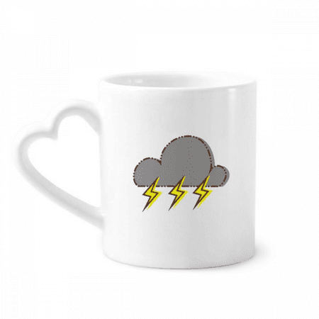 

Dark Clouds Thunder Rain Mug Coffee Cerac Drinkware Glass Heart Cup