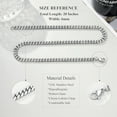 thumbnail image 3 of Stainless Steel Mens Cuban Link Chain 20 Inches Promise Necklace for Him Men Christmas Anniversary Valentines Birthday Gift Ideas, 3 of 5