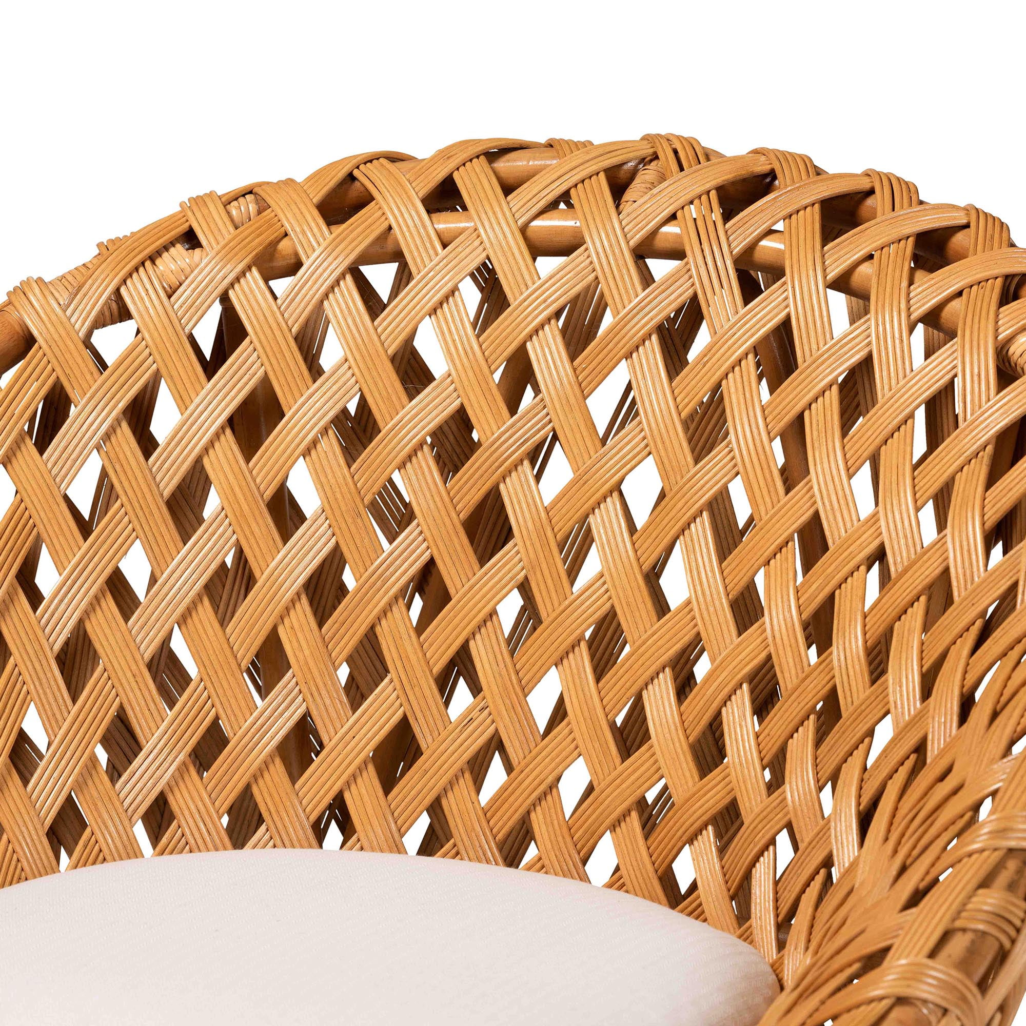 bali & pari Robista Boho Accent Chair, Light Honey