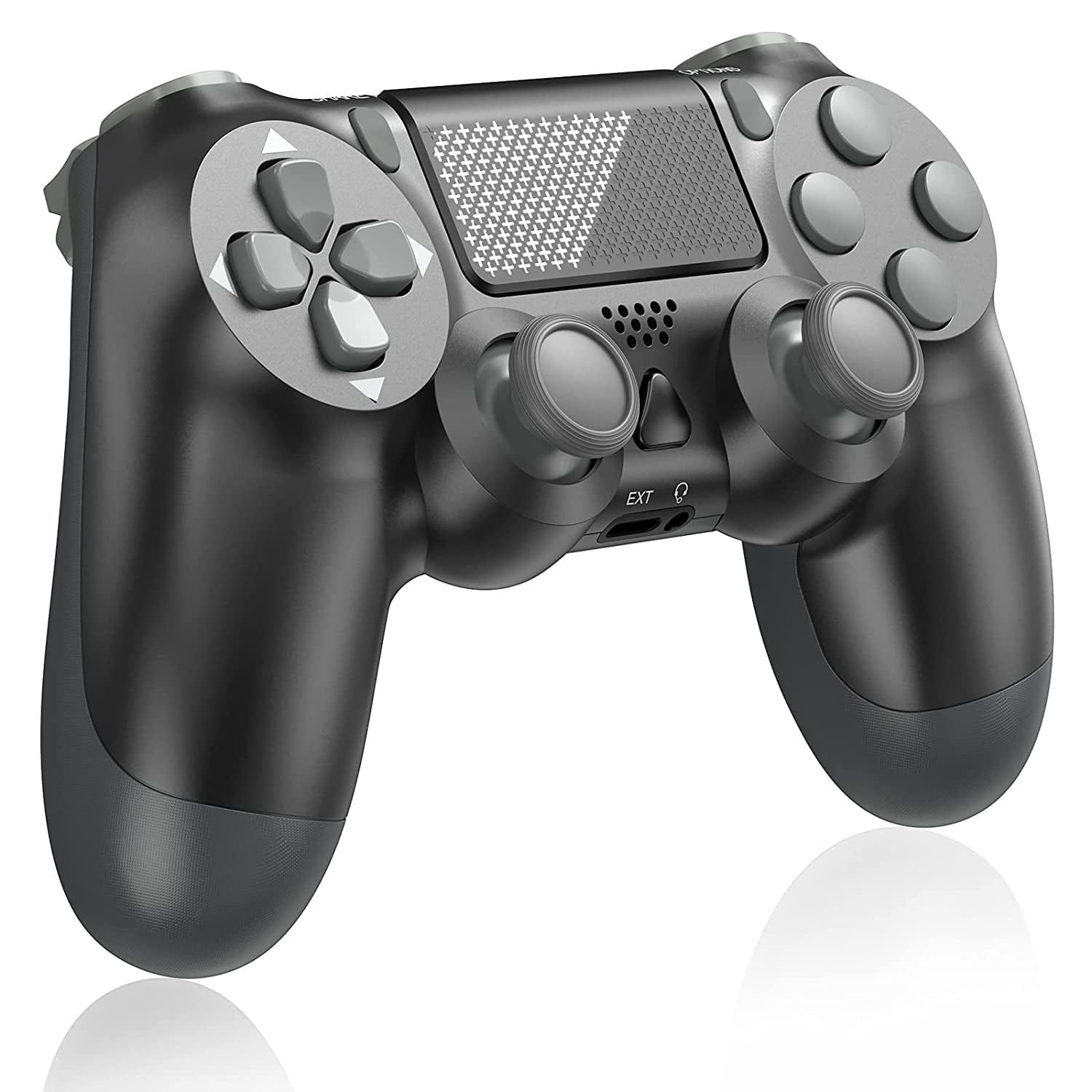Wireless Game Controller Bluetooth Gamepad Compatible with PS4 Console  Rechargeable Double Shock (Black)