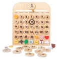thumbnail image 1 of Calendario De Madera Para Niños, Calendario De Pared Perpetuo, Juguete Para Regalo Educativo Temprano Para Niños Methold HA037932-00, 1 of 6