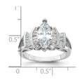 thumbnail image 2 of 925 Sterling Silver Polished Cubic Zirconia Ring Size 6 3mm Wide Ring for Women, 2 of 2