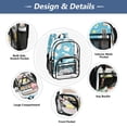 thumbnail image 4 of ALAZA Clear Backpack Cute Sheeps PVC Transparent BookBag, 4 of 7
