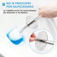 thumbnail image 3 of Juego de 2 Escobillas de Inodoro con Soporte y Mango Largo de Acero Inoxidable 304, Cepillo de Limpieza de Inodoro para Baño, Ergonómico, Elegante y Duradero (Negro), 3 of 7