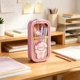 thumbnail image 5 of High Capacity Pencil Case, Aesthetic Big Pencil Bag Pouch Box Organizer Pen Case with Zipper, Kawaii Stationery Storage and Organizer, Classroom Office Supplies for Teen and Adult, 5 of 6