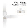 thumbnail image 4 of Conector de 4 vías Uxcell de 3/4" para muebles, acoplamiento de tubería de grado de construcción, blanco, 4 of 7