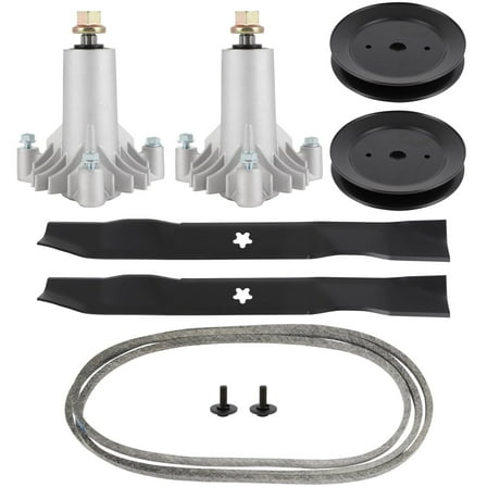 CCIYU Mower Deck Rebuild Kit, 42" Lawn Mower Deck Parts Rebuild Kit Fit for Sears, for Craftsman LT1000 LTX1000 Fits 130794, 1 Belt 2 spindle assembly 2 Deck Pulleys 2 Mower Blades