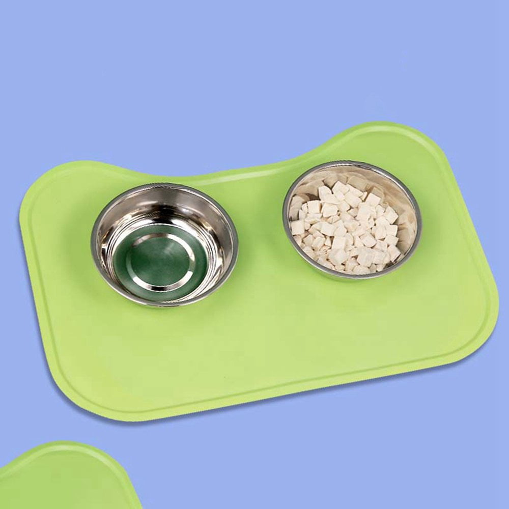 Pet Feeding Mat Silicone Placemat for Dog and Cat Food Water Bowl Pet Dish Tray Protect Wooden Floor Non Slip Waterproof