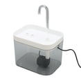 thumbnail image 3 of Fuente de agua para gatos, dispensador de agua transparente para mascotas, silencioso, automático, alimentado por USB, con tubo de codo, tapa blanca de 1,5 L, 3 of 12