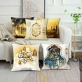 thumbnail image 3 of EIMELI Pillow Case Decorative Hidden Zipper Stylish Moon Star Printed Sofa Cushion Protector, 3 of 5