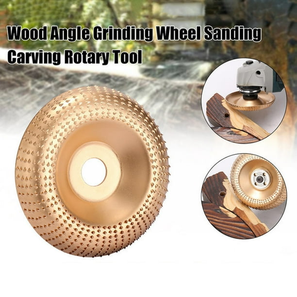 Grinder shaping outlet disc for wood
