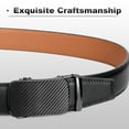 thumbnail image 3 of Maikun Leather Belts for Men Automatic Ratchet Buckle Slide Black Belt Suitable for Waist Size 37"-42", 3 of 7