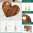 thumbnail image 2 of Juego de tablas para quesos Patelai Bridal Shower en forma de corazón, madera, 2 of 6