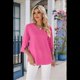 thumbnail image 4 of Blusas Elegantes e Informales para Mujer, de 1/2, para Trabajo, Oficina, de , con Cuello en V, Color Rosa, Rojo, XL, 4 of 9