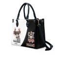 thumbnail image 4 of Russian White Cat Bag, Personalized Leather Handbags For Women - Personalized Bag with Name - Tote Bags for Mom Grandma - Custom Gifts Ideas for Her, Gift for Cat Lover, Cat Mom, 4 of 7