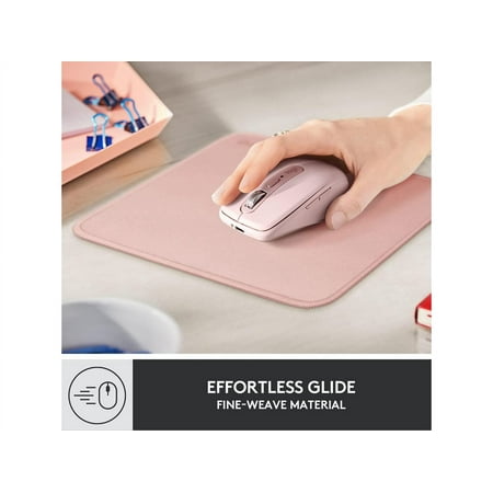 Logitech - Mouse Pad Studio Series with Spill-Resistant Surface (Medium) - Darker Rose