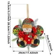thumbnail image 3 of chaungfeng Large Snowman Ornaments, 11inch Snowman Figurine Hanging Decorations with Flower-Shaped Back Panel, Berries and Pine Needles for Holiday Xmas Door Wall Tree Decor, 3 of 6