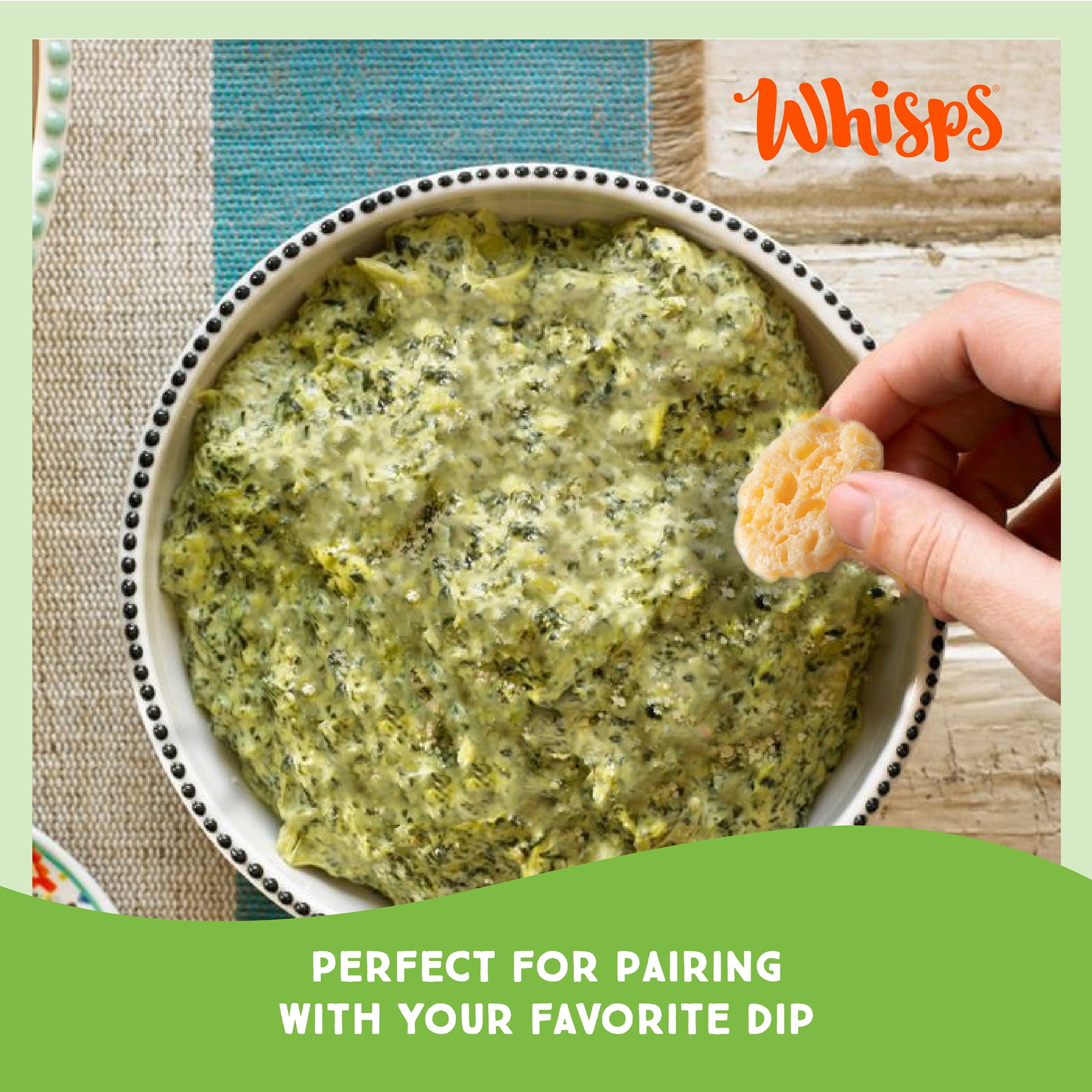 Whisps Parmesan Cheese Crisps, 100% Real Cheese Baked Snack, 1.95 oz