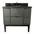 thumbnail image 6 of Bellaterra Home 37" Single vanity in Linen Gray finish top with Black galaxy and oval sink, 6 of 12