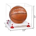 thumbnail image 4 of Better Display Cases Clear Acrylic Full Size Basketball Display Case with Red Risers and White Base (A001-RR), 4 of 4