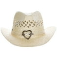 thumbnail image 4 of Kids Packable Handwoven Straw Western Sun Hat, 4 of 14