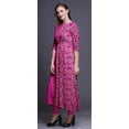 thumbnail image 3 of Bimba Pink Dahlia Floral Print Ladies Anarkali Kurti Tunic Designer Long Kurta Indian Blouse Medium, 3 of 5