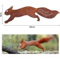 thumbnail image 3 of Rusty squirrel running, tree stake, rust decoration, height 9cm x length 30cm, 3 of 5
