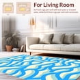 thumbnail image 2 of ODIKA 4'x6' Machine Washable Non-Slip Area Rug, Celestial Breeze Interlocking with Cloudlike Accents High Traffic Rug with Pad, Blue, 493315, 2 of 8